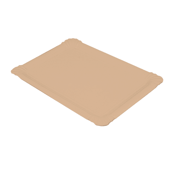 Plateau en carton kraft pâtisseries & fast-foods 30 x 21 cm - pack de 125 unités