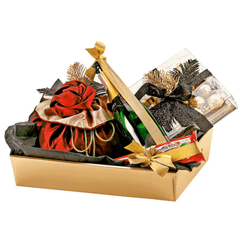 Corbeille carton 40x30x12cm OR - Carton  - Pack de 30