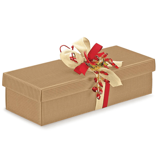 Coffret pour 1 bouteille 34x9.5x9.5 cm en carton ondulé  - Pack de 50 unités