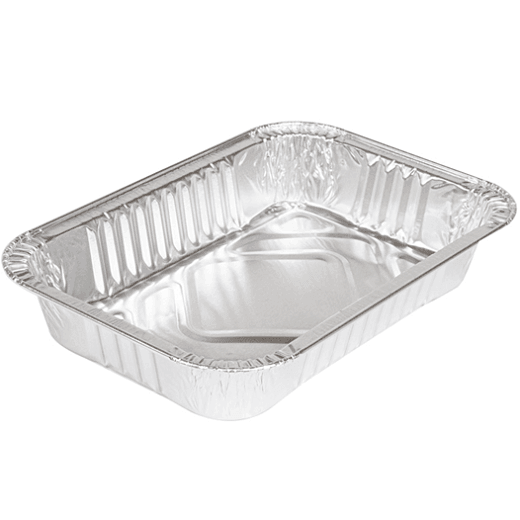 Barquette rectangulaire en aluminium - 290 ml - 15.8x10.8x2(h)cm - Carton de 2000 unités