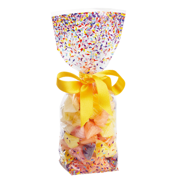 Sachet avec fond PP CONFETTIS 140 x 305 mm - carton de 1000 unités