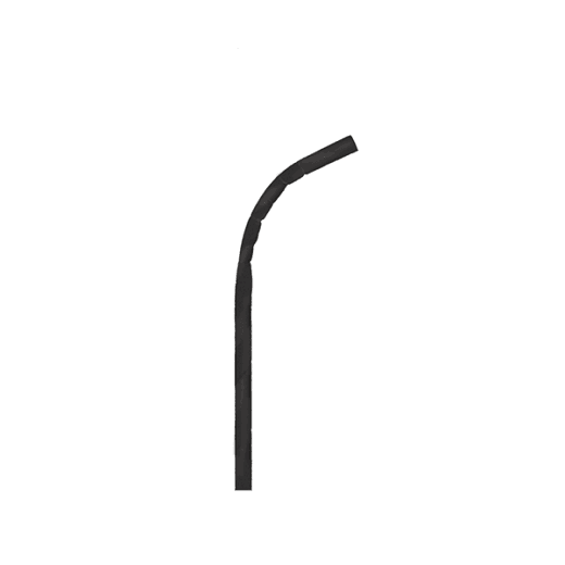Paille flexible noir en PAPIER recyclable 0.6 x 23 cm - carton de 3000 pailles
