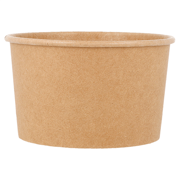 Pot à glace en carton Neutre kraft 300 ml - paquet de 50 unités