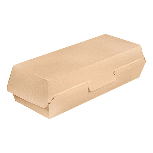 Coque Panini en carton nano-micro KRAFT 26x12x7 cm - carton de 300 unités