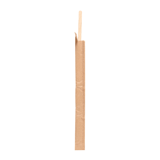 Agitateur a café en bois en sachet individuel kraft 0.6x14 cm - paquet de 500 unités Agitateur a café en bois en sachet individuel kraft 0.6x14 cm - paquet de 500 unités