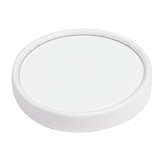 Couvercle BLANC en carton pour gobelet a café 36/48 cl - paquet de 50 unités