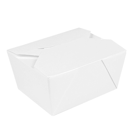 Boîte américaine étanche en carton nano-micro Blanche 780 ml - carton de 500 unités