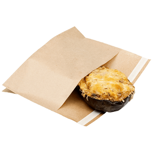 Sachet kraft autoadhésif avec base large 21x17/11x3 cm  - pack de 100 unités