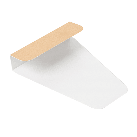 Attrape pizza en carton ondulé nano micro KRAFT - 12 x 15.4 x 2.7 cm - carton de 1600 unités