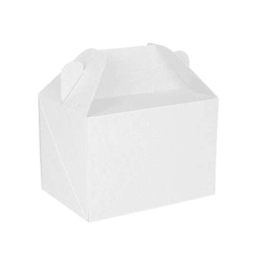 Boîte repas à emporter en carton nano-micro Blanche 18x12x9 cm - carton de 100 unités