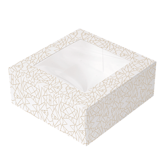 Boîtes De Boulangerie Avec Fenêtre - Lot De 25 - 20,32x15,24x6,35 Cm - Carton Alimentaire Pour Biscuits, Muffins - 5