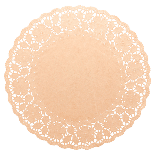 Dentelles rondes ajourées kraft Ø 42 cm - pack de 250 unités