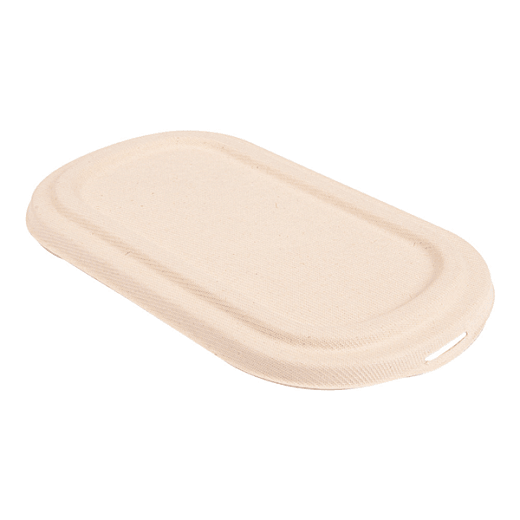 Couvercle pour lunch box 850 ml  - Bagasse - 24.1 x 13.6 x 1.4 cm - carton de 500 unités