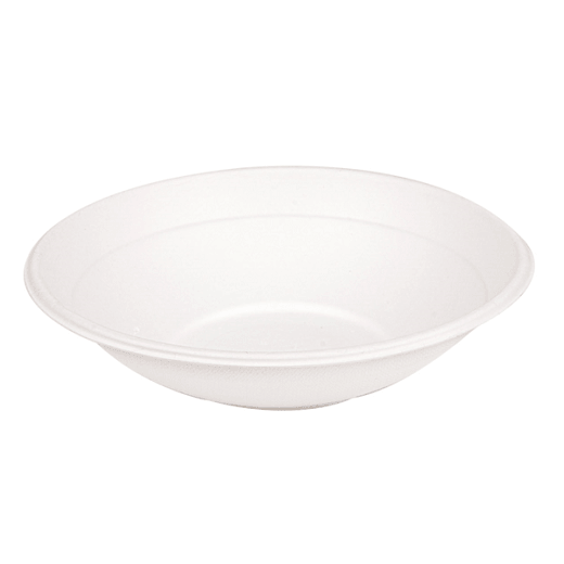 Bol rond en bagasse - Blanc - 700 ml - carton de 400 unités