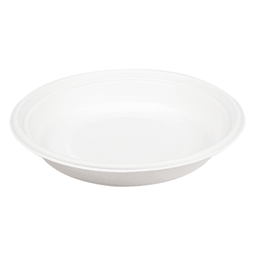 Bol rond en bagasse - Blanc - 700 ml - carton de 400 unités