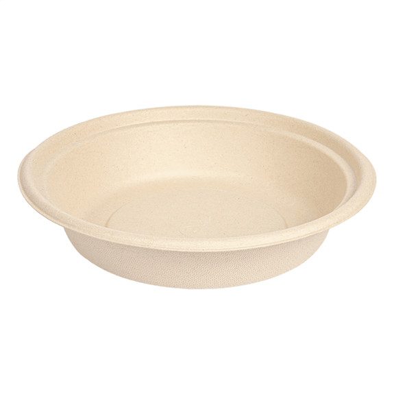 Bol rond en bagasse - Naturel - 900 ml - carton de 400 unités