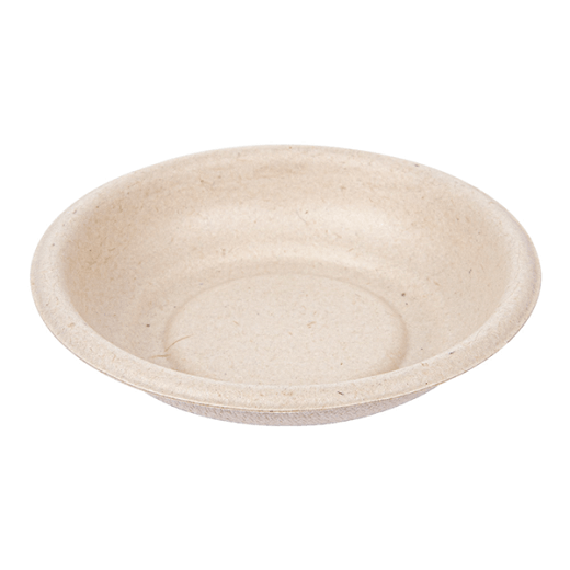 Mini Bol rond en bagasse - Naturel - 7.7 x 1.5 cm - carton de 2000 unités