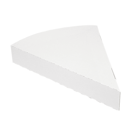 Boîte pour part de pizza en carton ondulé nano micro BLANC - 18 x 23 x 3 cm - carton de 500 unités