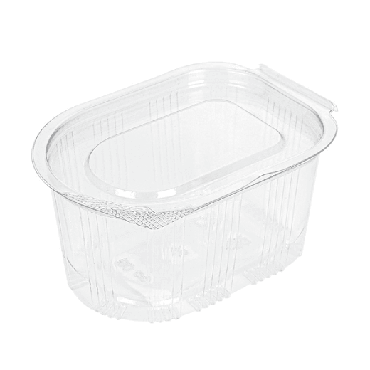 Pot à sauce en plastique transparent 80 ml avec couvercle intégré - carton de 1000 unités