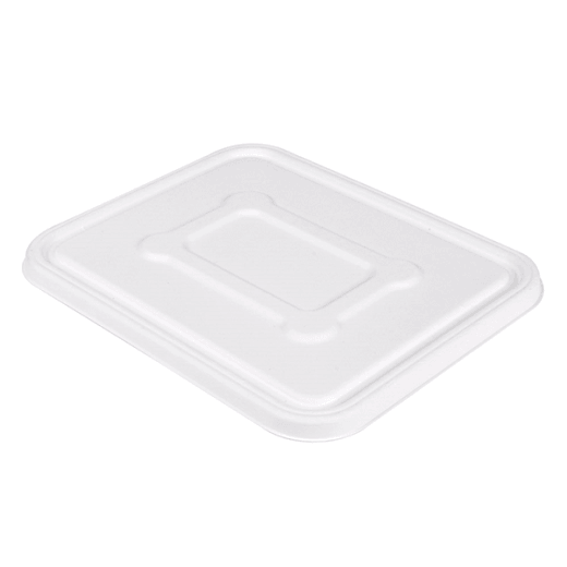 Couvercle pour plateau en bagasse référence 253.80 - Blanc - 23.9x19.2 cm- carton de 400 unités
