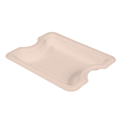 Plateau intermédiaire en bagasse compatible référence 253.83 - Blanc - 21x16.5 cm- carton de 400 unités