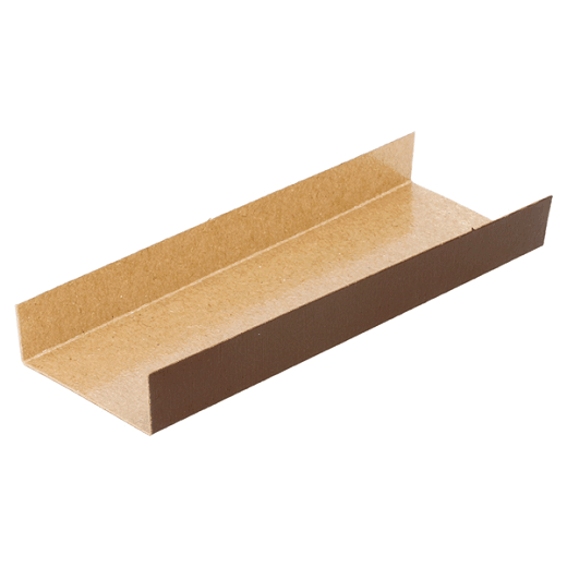 Support à pâtisserie rectangulaire à fond plié double face Chocolat et Praliné 13 x 4.5 x +1.5 cm - pack de 200 unités