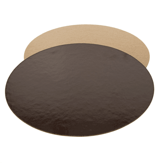 Disque en carton double face Chocolat et Praliné 28 cm - pack de 100 unités