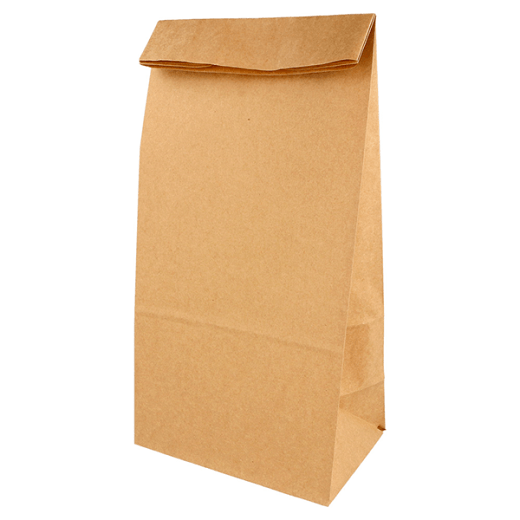 Sac papier SOS sans anses 18 + 12 x 28 cm neutre kraft - carton de 500 unités