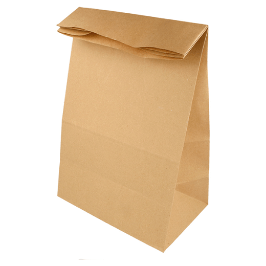 Sac papier SOS sans anses 22 + 12 x 31 cm neutre kraft - carton de 500 unités