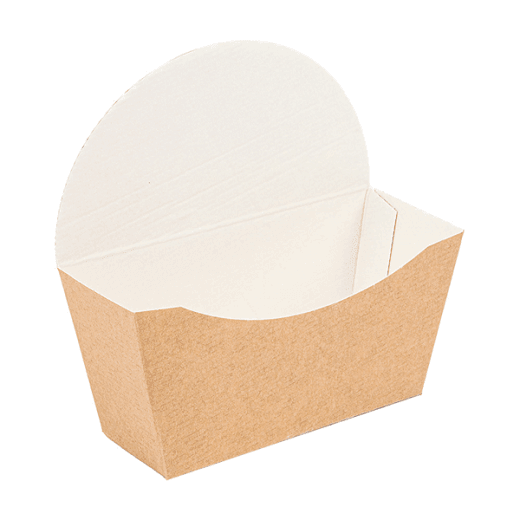 Boîte pour bagel et donut en carton ondulé nano micro - 12x4.5x12 cm - carton de 1000 unités