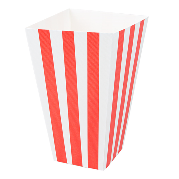 VFM Conteneur Réutilisable Pop-Corn Plastique Carré 19cm - Style Rétro Soirée Cinéma