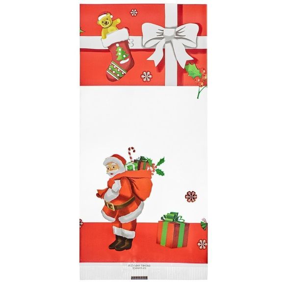 Sachet plat Xmas Gift 120 x 260 mm - paquet de 100 unités