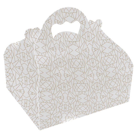 Boîte pâtissière avec anse 20x18x7(h) cm - pack de 50 unités