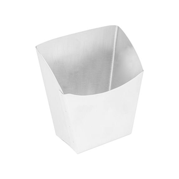 Boîte pour fritures en inox -  12 x 6.6 x 14.2 cm - Pack de 12