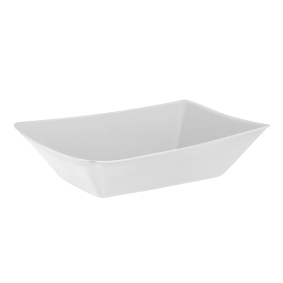 Barquette pour fritures en inox - 13 x 8.8 x 3.3 cm - Pack de 12