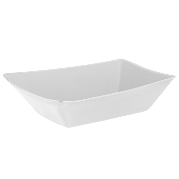 Barquette pour fritures en inox - 19 x 12.6 x 3.9 cm - Pack de 12