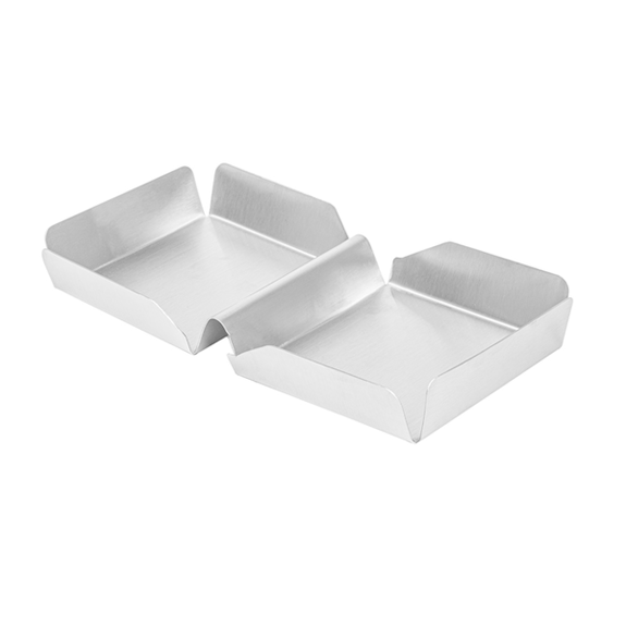 Boite pour hamburger en inox - 25.2 x 13 x 3 cm - Pack de 12
