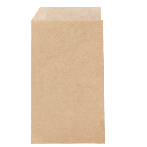 Sac crêpe Kraft ouverture sur 2 côtés 13 x 22 cm - pack de 500 unités