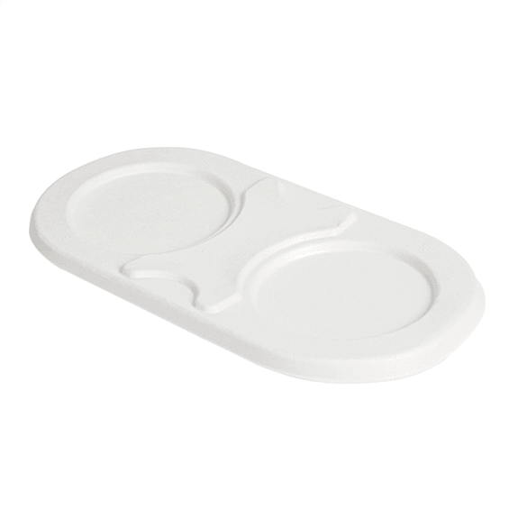 Couvercle pour lunch box 800 ml  - Bagasse - 24.8 x 12.5 x 1.4 cm - carton de 500 unités