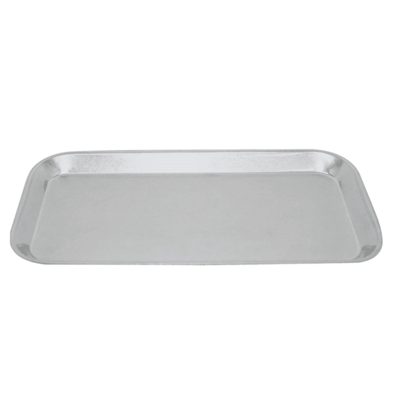 Plateau en inox argenté 38 x 27.5 x 2 cm - vendu à l'unité
