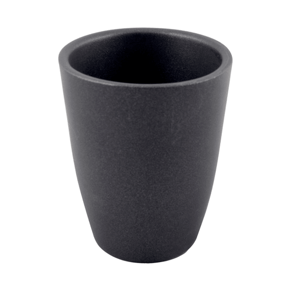 Gobelet à eau en inox noir 8x10 cm - vendu à l'unité