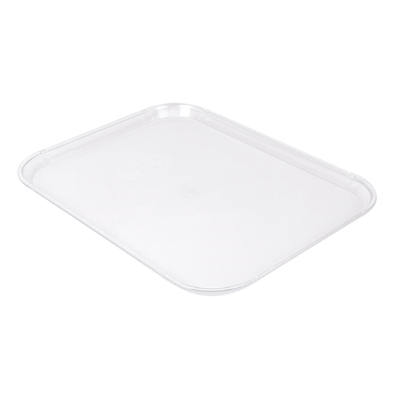 Assiette pour cloche bombée rectangulaire en polycarbonate 35.7 x 46 cm