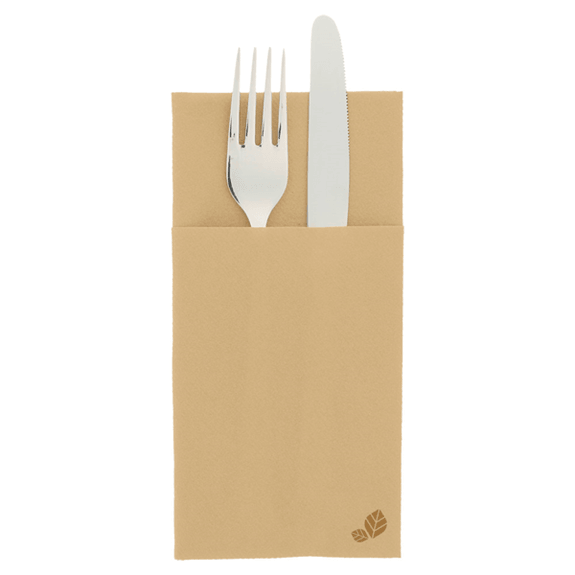 Serviette Soft kangourou 40x40cm NATUREL - Carton de 700 unités