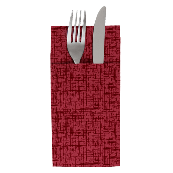Serviette Soft Kangourou voie sèche 40x40 cm 1/8 Jazz BORDEAUX - carton de 700 unités