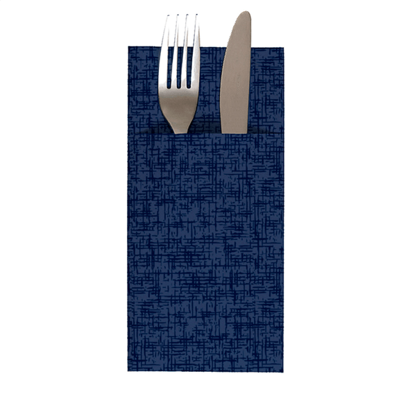 Serviette Soft Kangourou voie sèche 40x40 cm 1/8 Jazz BLEU MARINE - carton de 700 unités