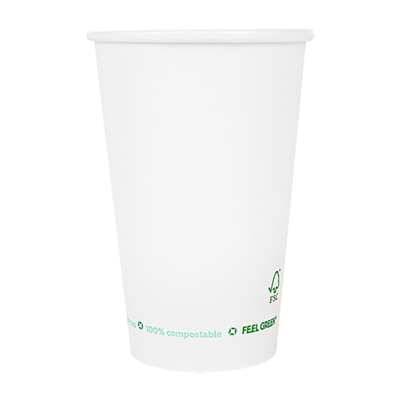 Gobelet en papier BIODEGRADABLE 66 cl pour boissons chaudes et froides - carton de 1000 unités