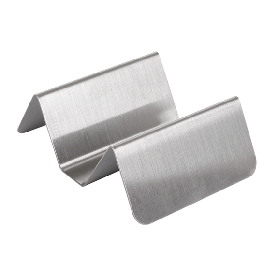 Rack de rangement pour 1 ou 2 tacos en inox - 10 x 8 x 3.5 cm - pack de 12 unités