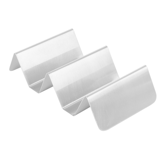 Rack de rangement pour 2 ou 3 tacos en inox - 16.5 x 8 x 3.5 cm - pack de 12 unités