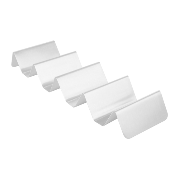 Rack de rangement pour 4 ou 5 tacos en inox - 25.5 x 8 x 3.5 cm - pack de 12 unités