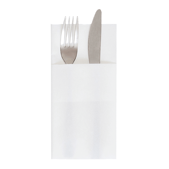 Serviette kangourou en fibre de bambou 33x40 cm BLANCHE - carton de 700 unités